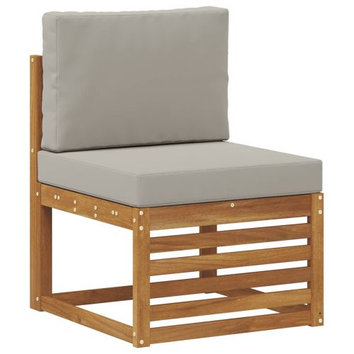 Комплект секционен диван 5 pcs Естествено и светло сиво