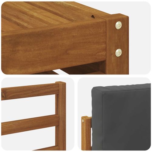 Комплект секционен диван 6 pcs Натурален и Антрацит