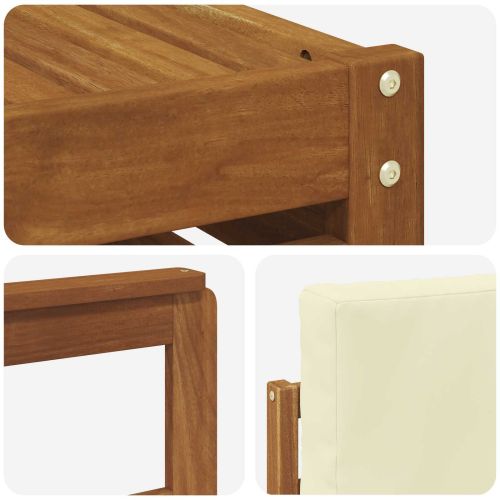 Комплект секционен диван с възглавница 6 pcs Натурален и Крема