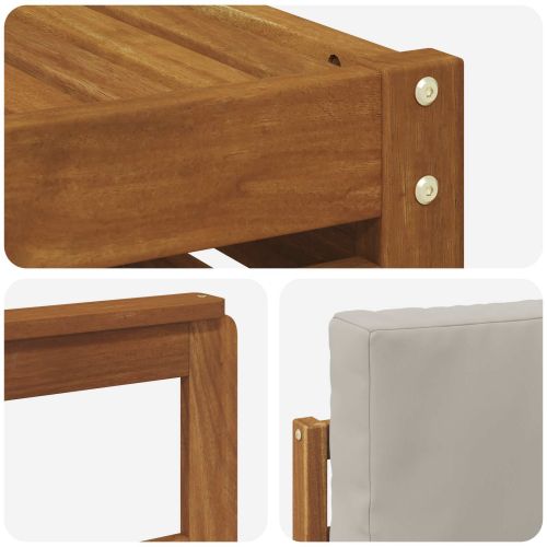 Комплект секционен диван 6 pcs Естествено и светло сиво