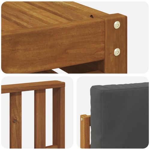 Комплект секционен диван 6 pcs Натурален и Антрацит