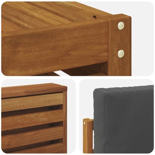 Комплект секционен диван 6 pcs Натурален и Антрацит