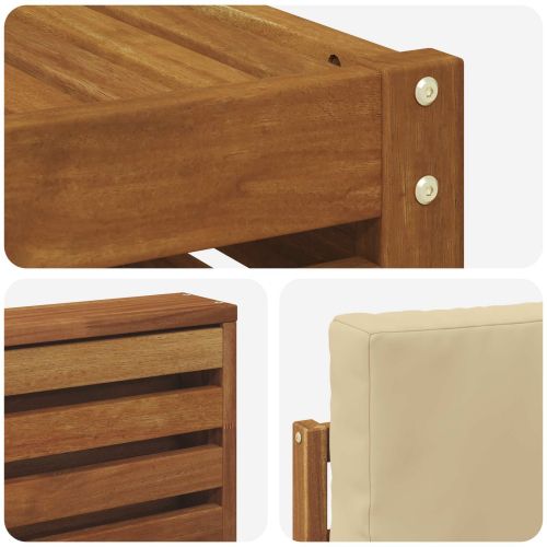 Комплект секционен диван с възглавница 6 pcs Натурален и Бежов