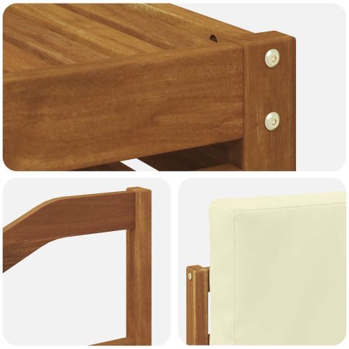 Комплект секционен диван с възглавница 6 pcs Натурален и Крема