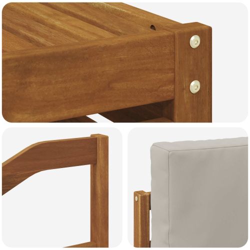 Комплект секционен диван 6 pcs Естествено и светло сиво