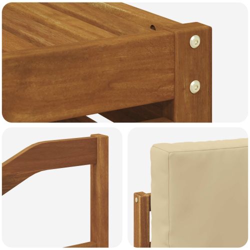 Комплект секционен диван с възглавница 6 pcs Натурален и Бежов