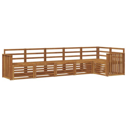 Комплекти дивани 6 pcs Естествен Солидно акациево дърво