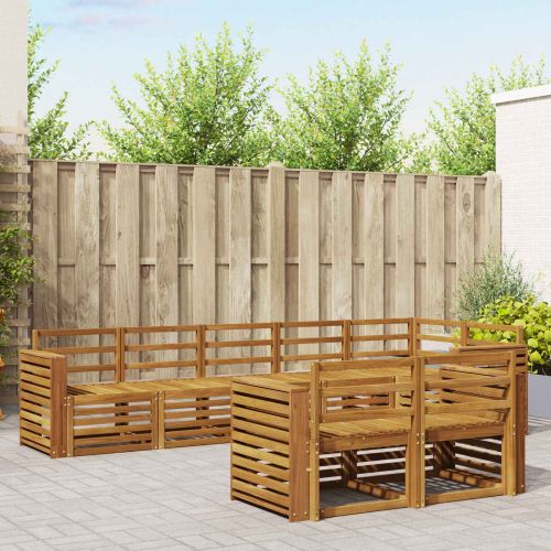 Комплекти дивани 8 pcs Естествен Солидно акациево дърво