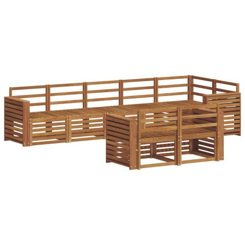 Комплекти дивани 8 pcs Естествен Солидно акациево дърво