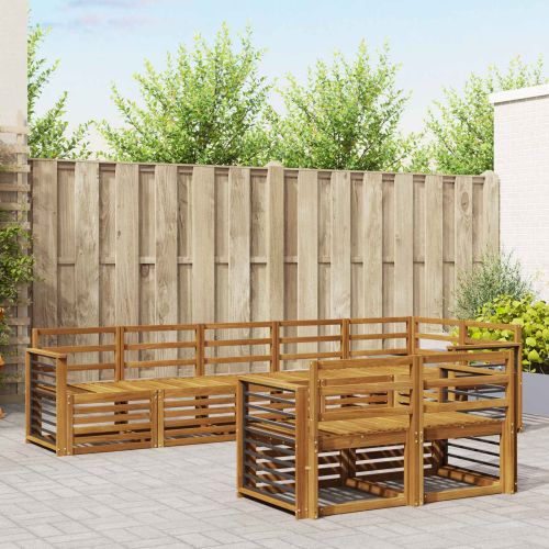 Комплекти дивани 8 pcs Естествен Солидно акациево дърво