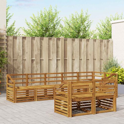 Комплекти дивани 8 pcs Естествен Солидно акациево дърво