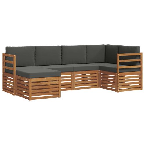 Комплекти дивани с възглавница 6 pcs Натурален и Антрацит