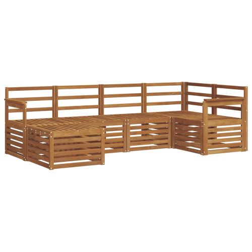 Комплекти дивани 6 pcs Естествен Солидно акациево дърво