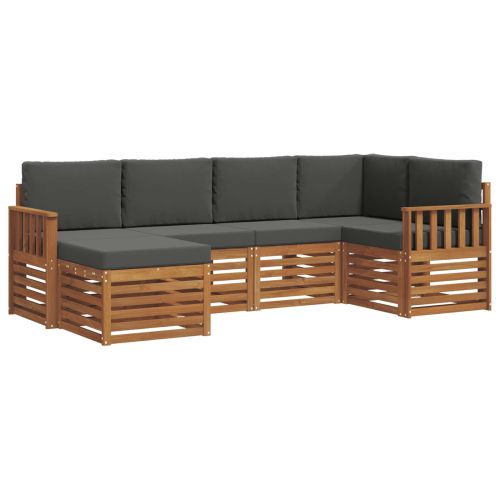 Комплекти дивани с възглавница 6 pcs Натурален и Антрацит