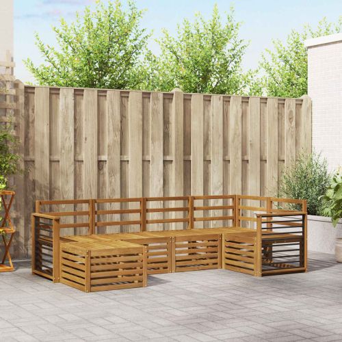 Комплекти дивани 6 pcs Естествен Солидно акациево дърво