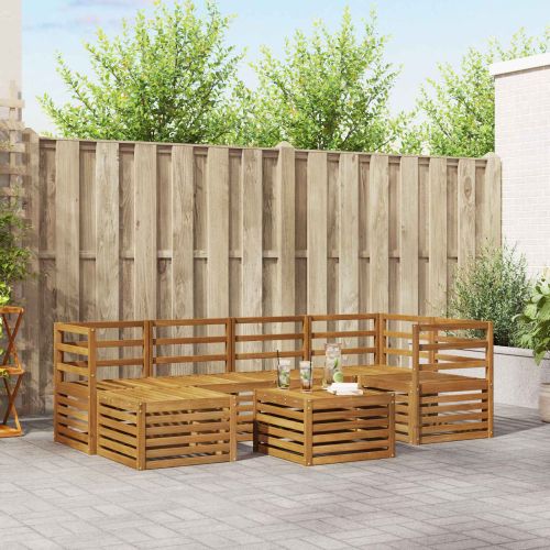 Комплекти дивани Естествен Солидно акациево дърво