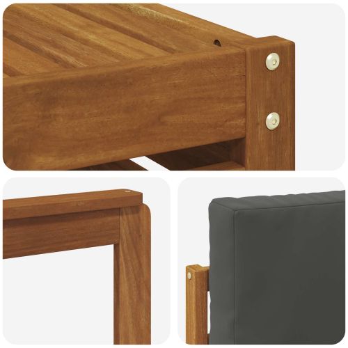 Комплекти дивани с възглавница 7 pcs Натурален и Антрацит