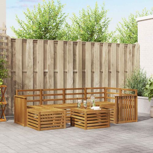 Комплекти дивани Естествен Солидно акациево дърво