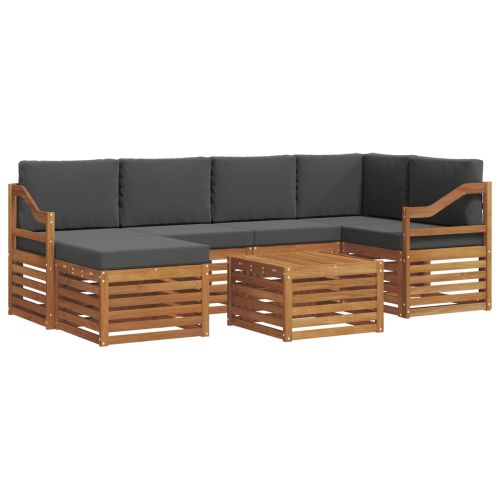 Комплекти дивани с възглавница 7 pcs Натурален и Антрацит