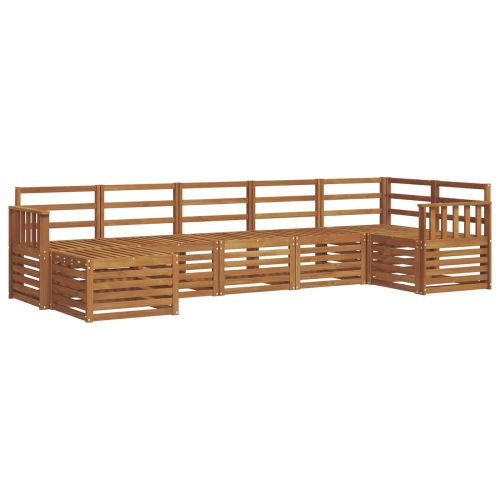 Комплекти дивани 7 pcs Естествен Солидно акациево дърво