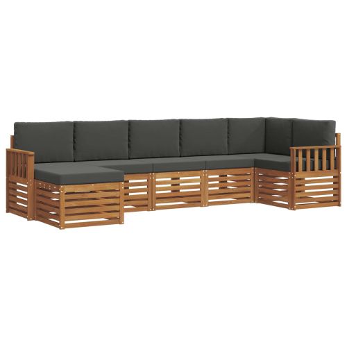 Комплекти дивани с възглавница 7 pcs Натурален и Антрацит