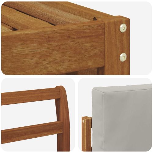 Комплекти дивани с възглавница 6 pcs Естествено и светло сиво