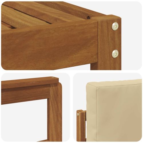 Комплект дивани за открито 8 pcs Натурален и Бежов