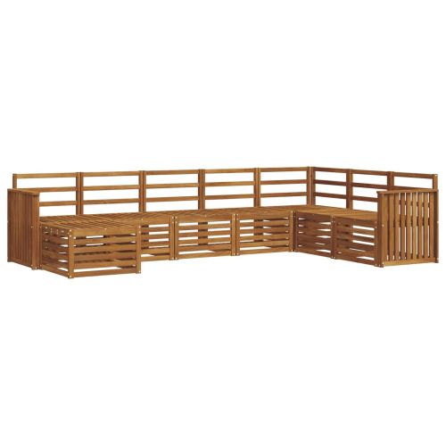 Комплект дивани за открито 8 pcs Естествен