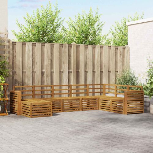 Комплекти дивани 8 pcs Естествен Солидно акациево дърво