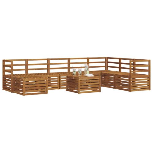 Комплект дивани за открито 9 pcs Естествен