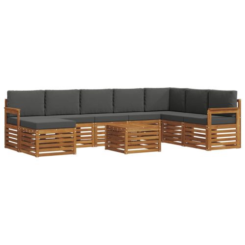 Комплекти дивани с възглавница 9 pcs Натурален и Антрацит