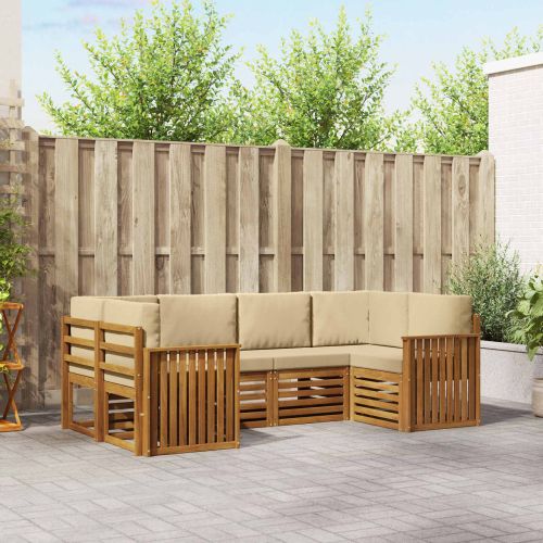 Комплекти дивани 20 pcs Естествен Солидно акациево дърво