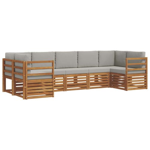 Комплекти дивани с възглавница 7 pcs Естествено и светло сиво