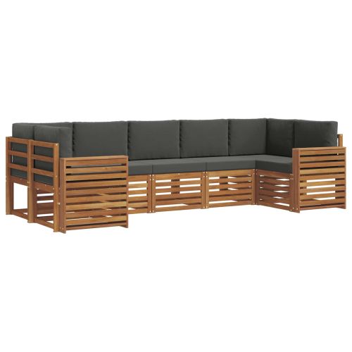 Комплекти дивани с възглавница 7 pcs Натурален и Антрацит