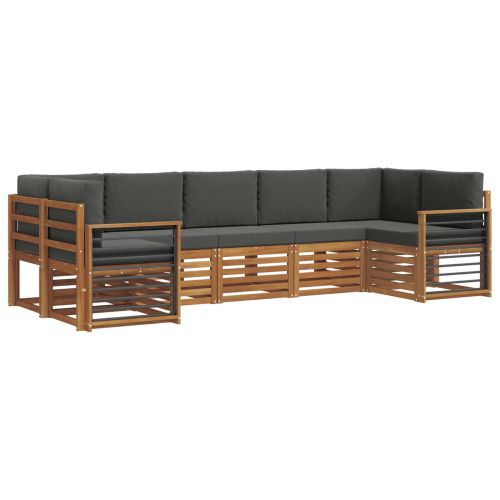 Комплекти дивани с възглавница 7 pcs Натурален и Антрацит