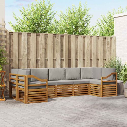 Комплекти дивани с възглавница 7 pcs Естествено и светло сиво