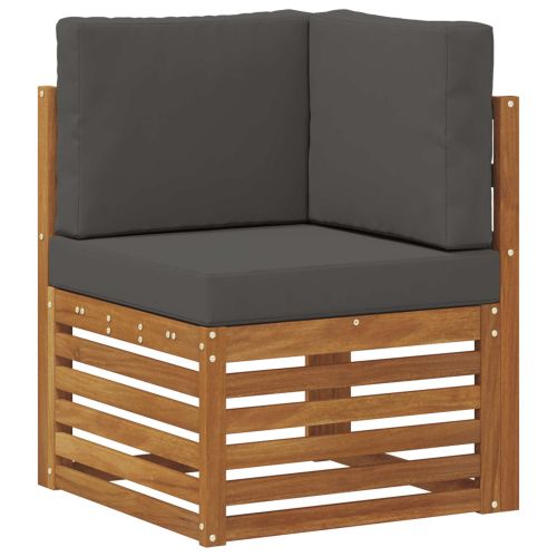 Комплекти дивани с възглавница 10 pcs Натурален и Антрацит