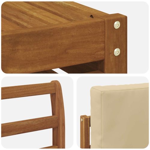 Комплекти дивани с възглавница 10 pcs Натурален и Бежов