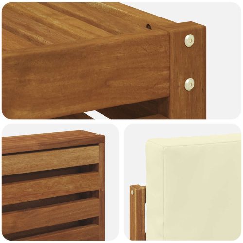 Комплекти дивани с възглавница 10 pcs Натурален и Крема