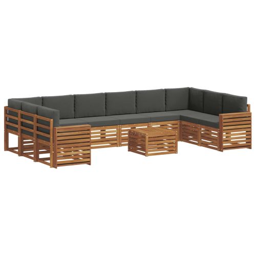 Комплекти дивани с възглавница 11 pcs Натурален и Антрацит