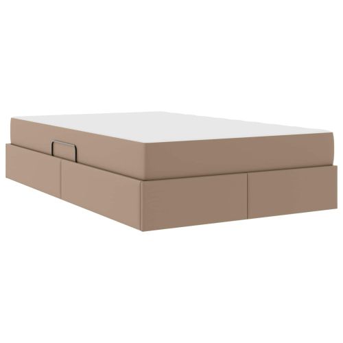 Легло с място за съхранение и матрак 2 pcs Капучино Кожа