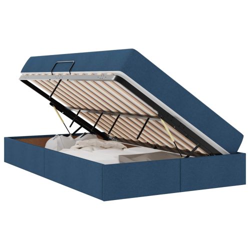 Легло с място за съхранение и матрак Синьо 120 x 190 cm