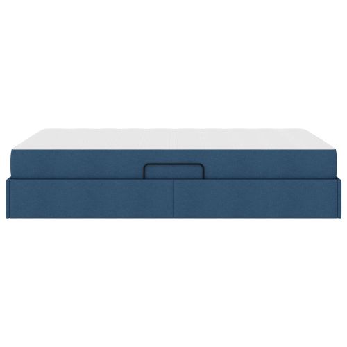 Легло с място за съхранение и матрак Синьо 120 x 190 cm