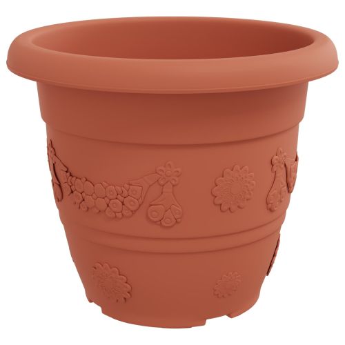 Саксии за растения 6 pcs Червено тухла Ø 34 x 28 см Пластмаса