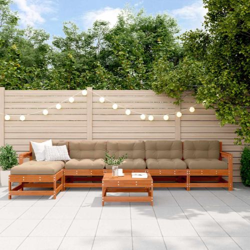 Комплект за почивка в градина 7 pcs Восъчен Кафяв