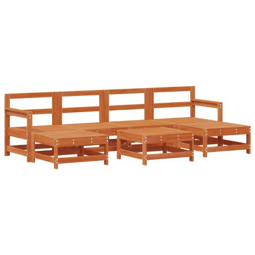 Комплект за почивка в градина 7 pcs Восъчен Кафяв