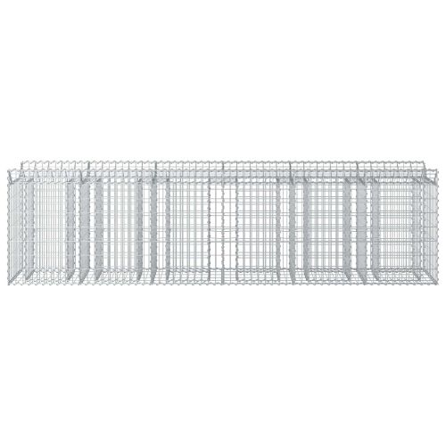 Габиона повдигнато легло 2 pcs Сребристо