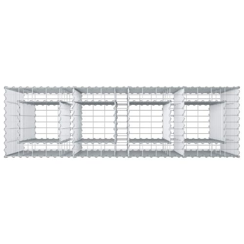 Габиона повдигнато легло 2 бр. 170 x 50 x 150 см Сребристо