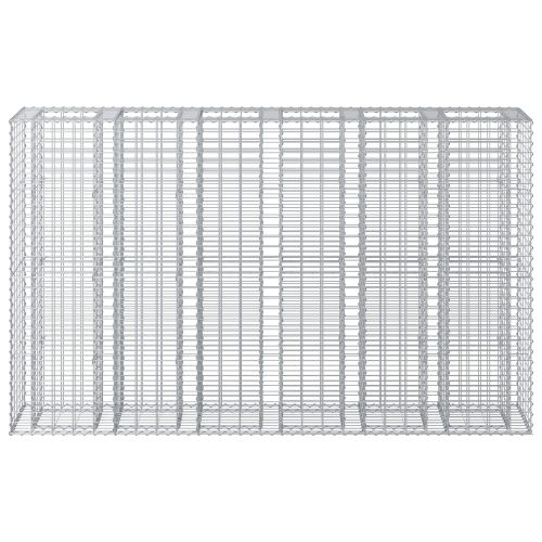 Габиона повдигнато легло 3 pcs Сребрист 250 x 50 x 150 см