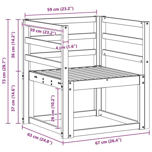 Комплект дивани за открито Солидно акациево дърво Естествен